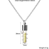 GLOWING LONG WISH BOTTLE PENDANT - 5 COLORS AVAILABLE