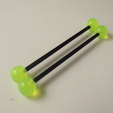 GLOWING FLEXIBLE BARBELL RING - 2PIECES / LOT