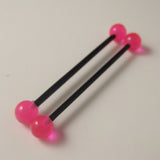 GLOWING FLEXIBLE BARBELL RING - 2PIECES / LOT