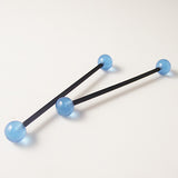 GLOWING FLEXIBLE BARBELL RING - 2PIECES / LOT