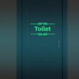 GLOWING BATHROOM DOOR STICKERS - 4 STYLES AVAILABLE