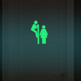 GLOWING BATHROOM DOOR STICKERS - 4 STYLES AVAILABLE