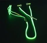 GLOWING METAL ZIPPER EARBUDS - AVAILABLE IN 6 COLORS