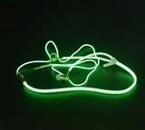 GLOWING METAL ZIPPER EARBUDS - AVAILABLE IN 6 COLORS