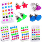 CUTE GLOWING EARRINGS - 12 MIXED PAIRS  / LOT