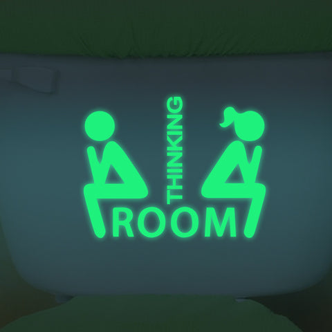 GLOWING FUNNY BATHROOM STICKER - 2 STYLES AVAILABLE