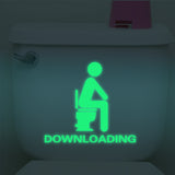 GLOWING FUNNY BATHROOM STICKER - 2 STYLES AVAILABLE