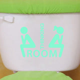 GLOWING FUNNY BATHROOM STICKER - 2 STYLES AVAILABLE