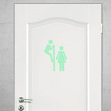 GLOWING BATHROOM DOOR STICKERS - 4 STYLES AVAILABLE